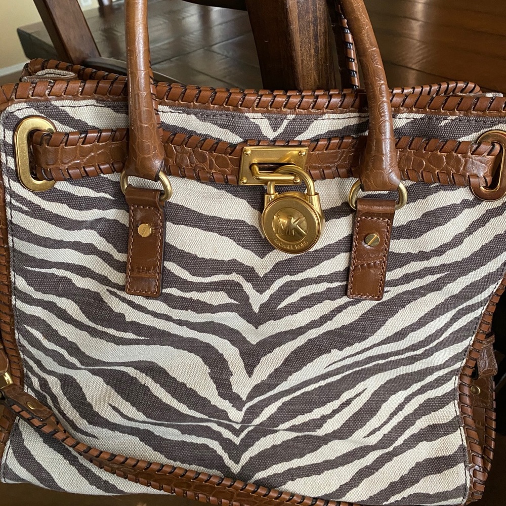 Michael Kors Hamilton Zebra Purse